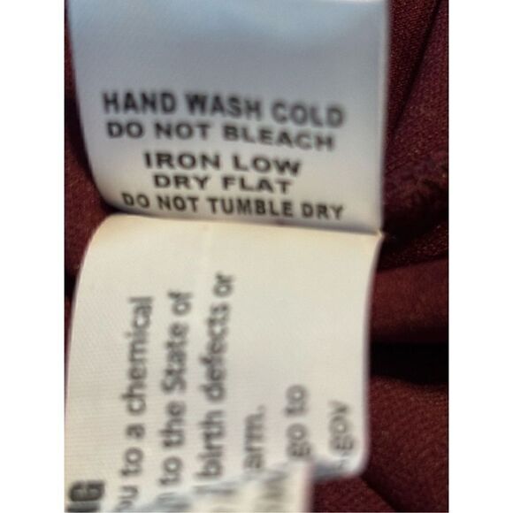 Mele E Pere Burgundy Rhinestone Adorned Sleeveless Dress - Picture 6 of 6